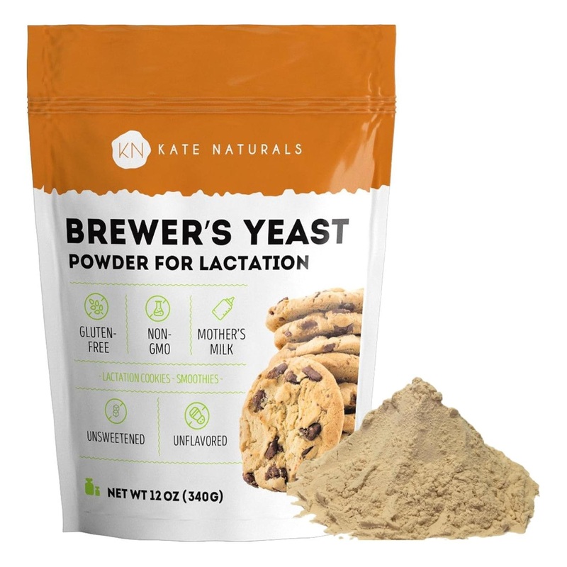 Kate Naturals Brewer’s Yeast Powder for Lactation Cookies – Gluten-Free & Non-GMO Supplement (12oz)