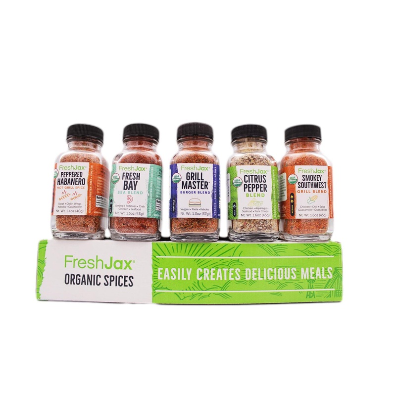 FreshJax Grilling Spice Gift Set – Set of 5 | Premium Organic Seasonings for BBQ and Cooking