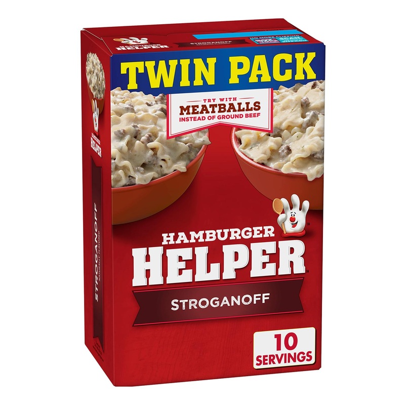 Hamburger Helper Stroganoff Pasta & Creamy Sauce Mix 13 oz. Twin Pack – Delicious & Convenient Meal Solution