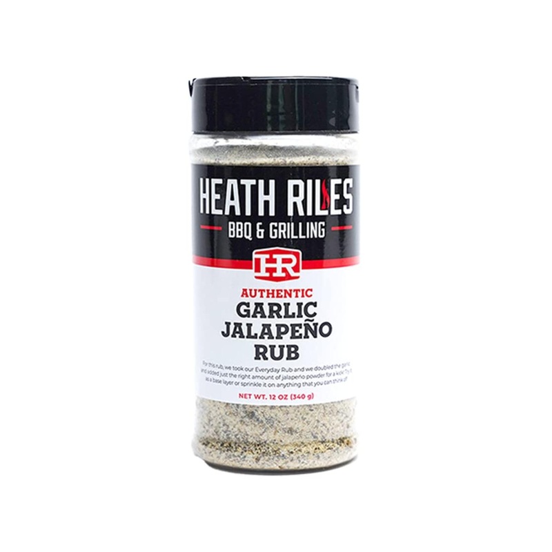 Heath Riles BBQ Garlic Jalape o Rub Seasoning 12 oz – Pitmaster Recipe Shaker Spice Mix