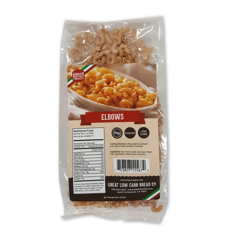 Great Low Carb Bread Company Low Carb Pasta – 8 oz Elbows | Original Version