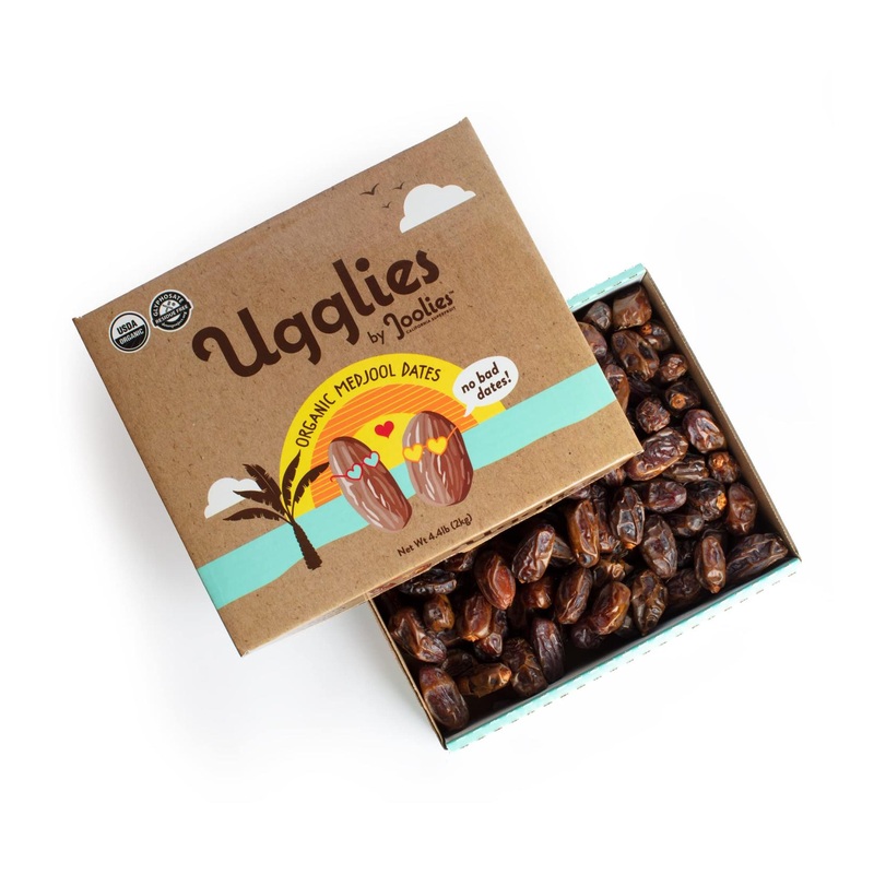 Joolies Organic Whole Medjool Dates – Ugglies 4.4lb Bulk Box | California Grown Fruit | Vegan, Gluten-Free, Paleo | No Sugar Added | Perfect Holiday Gift | 4.4lb Pack