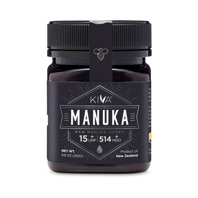 Kiva Raw Manuka Honey UMF 15+ | MGO 514+ | 100% Pure New Zealand (8.8oz/250g) – Non-GMO, Antibiotic-Free, Traceable | UMF & MGO Certified