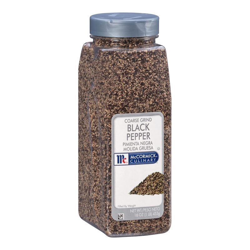 McCormick Culinary Coarse Grind Black Pepper 16 oz – Sharp Woody Flavor for Chefs – Grilling and Cooking – 1 Pound Container