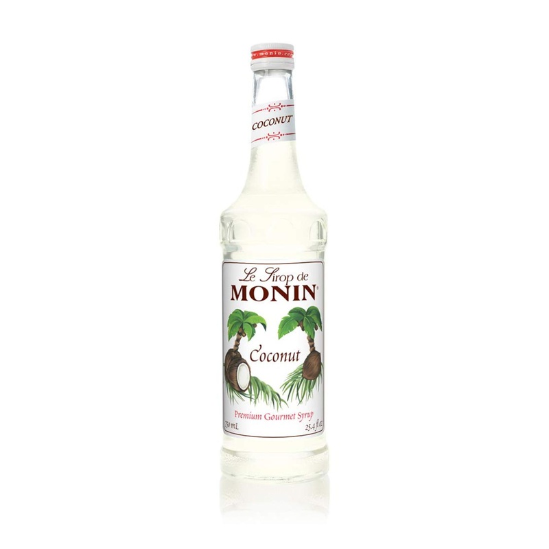 Monin Coconut Syrup – Creamy Tropical Coffee & Cocktail Drink Mix – 750ml (25.4 Fl Oz) – Gluten-Free & Non-GMO