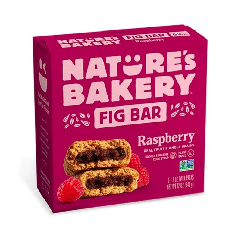 Nature’s Bakery Whole Wheat Fig Bars – Raspberry Flavor | Real Fruit | Vegan & Non-GMO | 6 Twin Packs – 1 Box