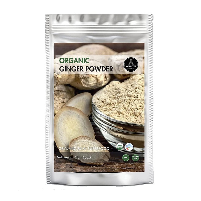 Naturevibe Botanicals Organic Ginger Root Powder 1lb – Premium Quality Zingiber officinale Roscoe | Keto Friendly | Non-GMO & Gluten Free – 16oz
