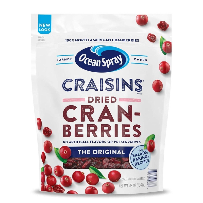Ocean Spray Craisins Dried Cranberries 48oz – Original 3lb Pack