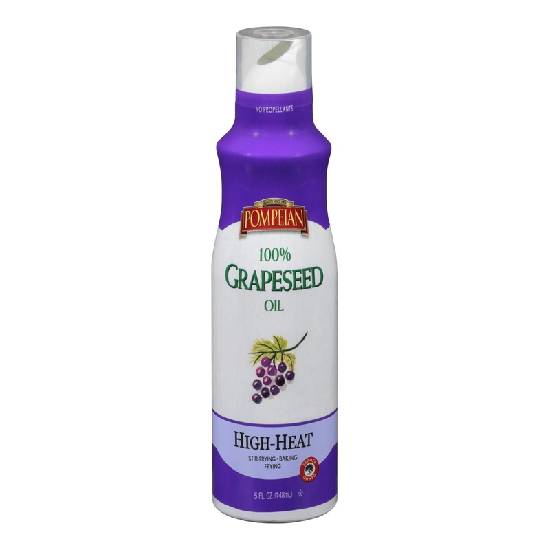 Pompeian Grapeseed Oil Non-Stick Cooking Spray 5 Fl Oz – Gluten Free, Non-GMO, Ideal for Stir-Frying, Grilling, and Sauteing – Single Bottle