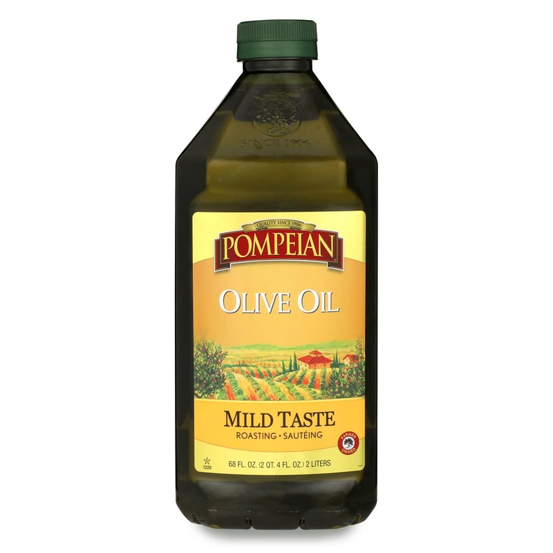 Pompeian Mild Taste Olive Oil 68 Fl Oz – Perfect for Roasting & Sauteing, Gluten-Free, Non-Allergenic, Non-GMO