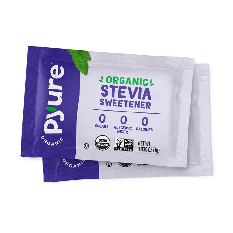 Pyure Organic Stevia Packets – White Sugar Substitute | Zero Carb Zero Sugar Zero Calorie Sweetener | Plant-Based Stevia for Keto Coffee | 1000 Count