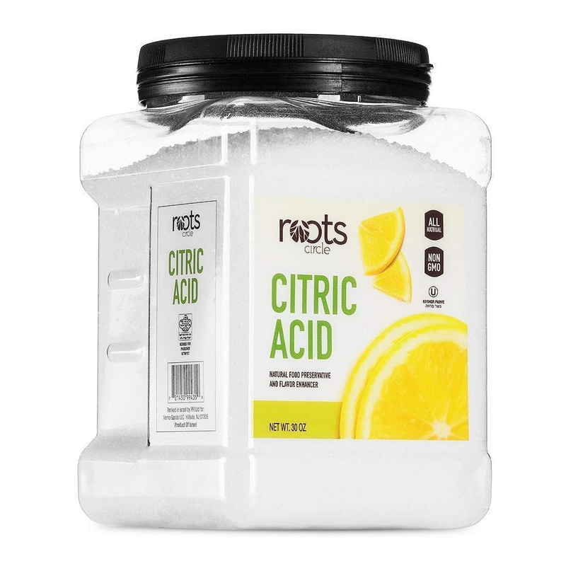 Roots Circle All-Natural Citric Acid 1.80 lbs – Food-Grade Flavor Enhancer, Cleaner, Preservative – Skincare, Cooking, Baking, Bath Bombs