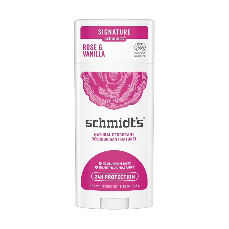 Schmidt’s Rose & Vanilla Natural Deodorant | Aluminum-Free, Vegan, Cruelty-Free | 24-Hour Odor Protection | 3.25 oz