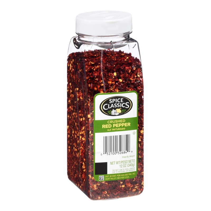 Spice Classics Crushed Red Pepper 12 oz – Premium Red Chili Flakes for Pizza, Chowder, Seafood & Pasta