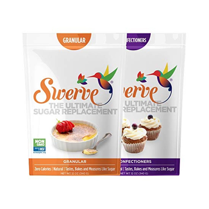 Swerve Sweetener Granular and Confectioners Baker’s Bundle – Sugar Substitute, Zero Calorie, Keto Friendly – 12oz (2 Pack)