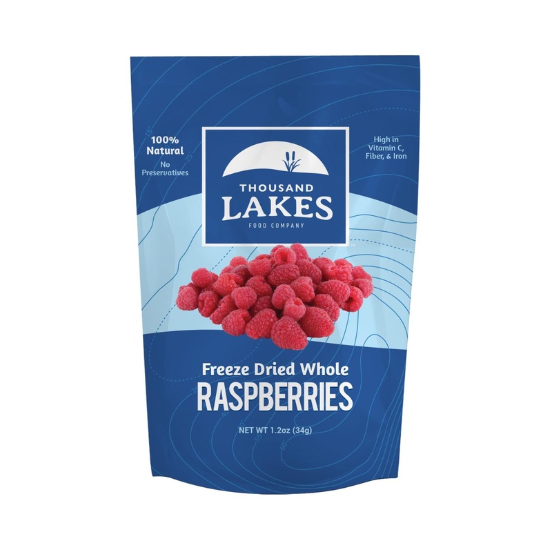 Freeze Dried Whole Raspberries 1.2 oz – No Sugar Added – Thousand Lakes