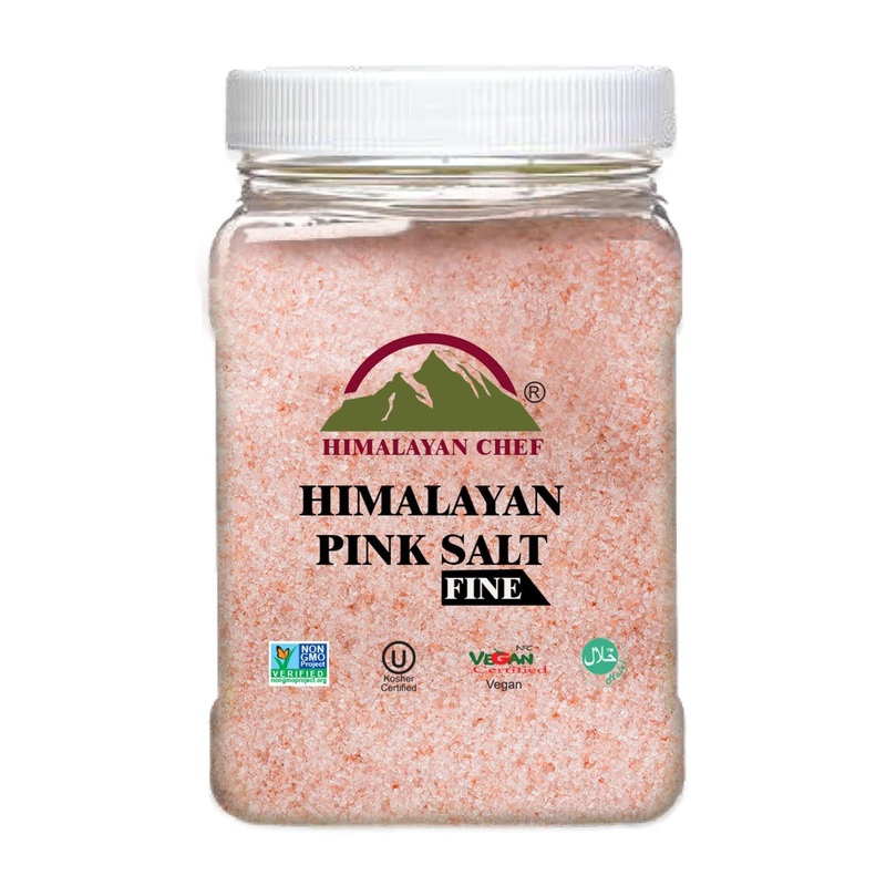 Himalayan Chef Pink Salt Fine Grain 5 lbs Plastic Jar – Premium Quality