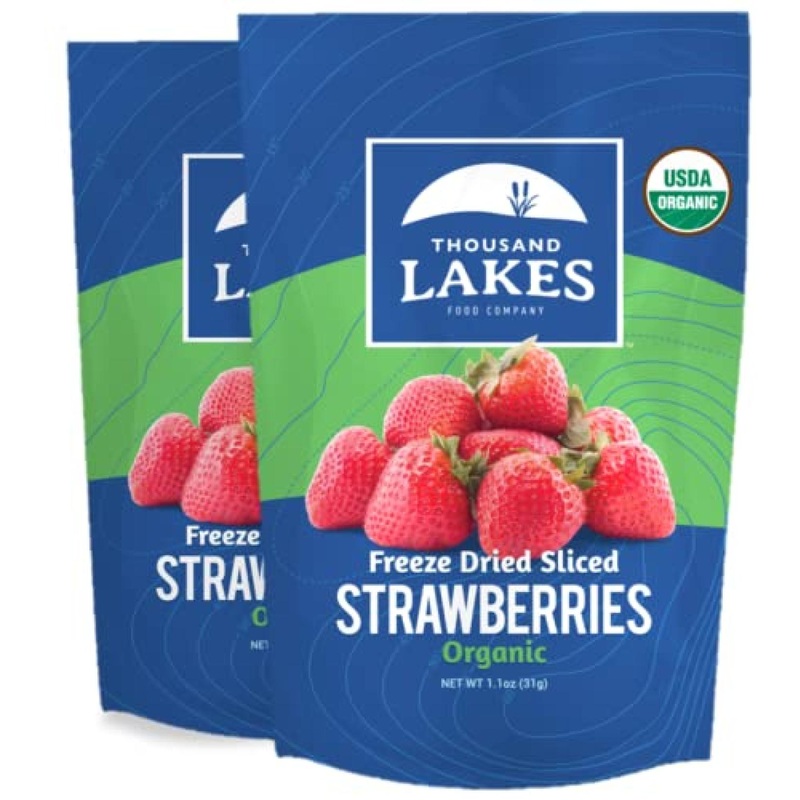 Organic Freeze Dried Strawberries 2-pack – No Sugar Added – 2.2 ounces total