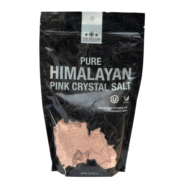 The Spice Lab Himalayan Salt 2 lb Bag – Gourmet Pure Crystal – Kosher Natural Certified – Fine Ground Pink Himalayan Salt for Health – Nutrient and Mineral Dense