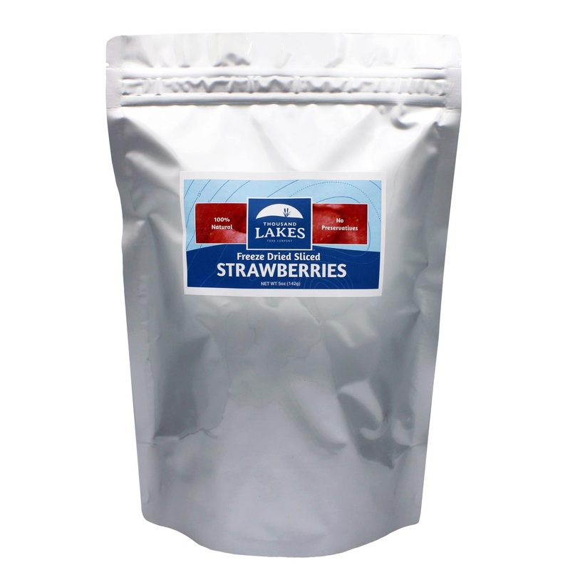 Thousand Lakes Freeze Dried Strawberries – Bulk 5 oz, No Sugar Added – 100 Sliced Strawberries