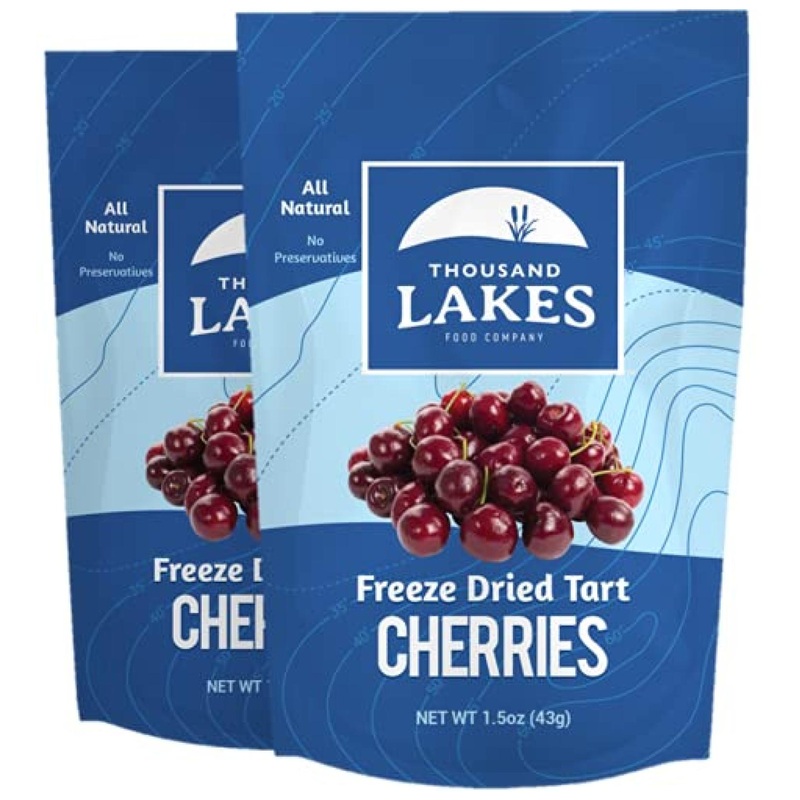 Thousand Lakes Freeze Dried Tart Cherries 1.5oz – 2 Pack (3.0oz total) | No Sugar Added