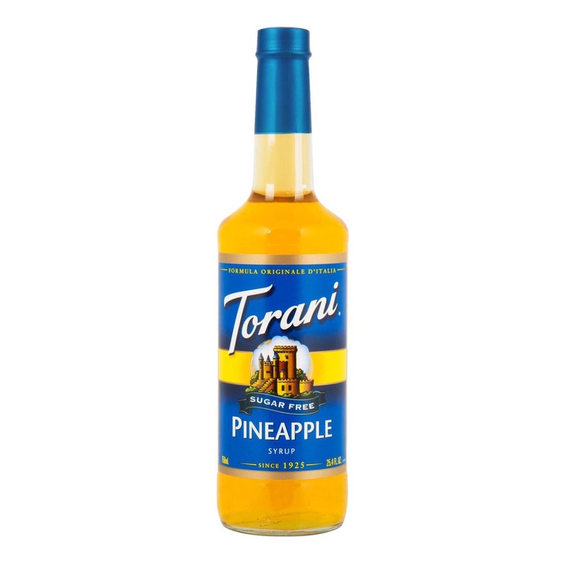Torani Sugar Free Pineapple Syrup 750mL – Glass Bottle | Delicious Flavor | Keto-Friendly Option