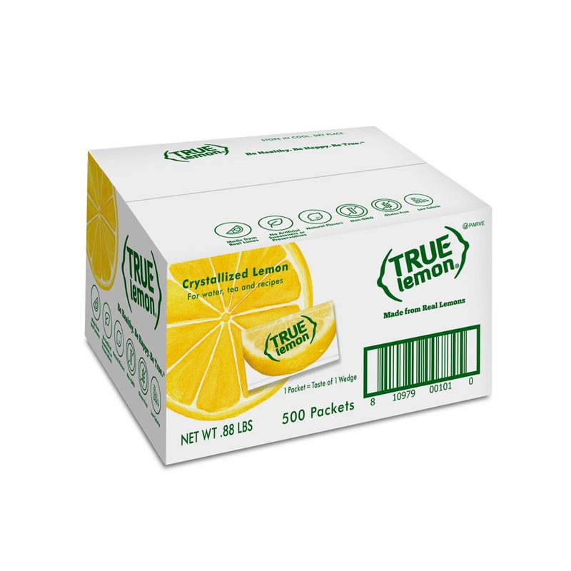 TRUE LEMON Water Enhancer  Bulk Pack (Pack of 500)  0 Calorie Drink Mix Packets For Water  Sugar Free Lemon Flavoring  Lemon Flavoring Powder Packets  Water Flavor Packets Made with Real Lemons Lemon Bulk Pack 0.03 Ounce (Pack of 500)