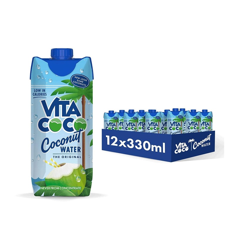 Vita Coco Coconut Water 12-Pack – Hydrating Electrolytes, Gluten-Free with Vitamin C & Potassium