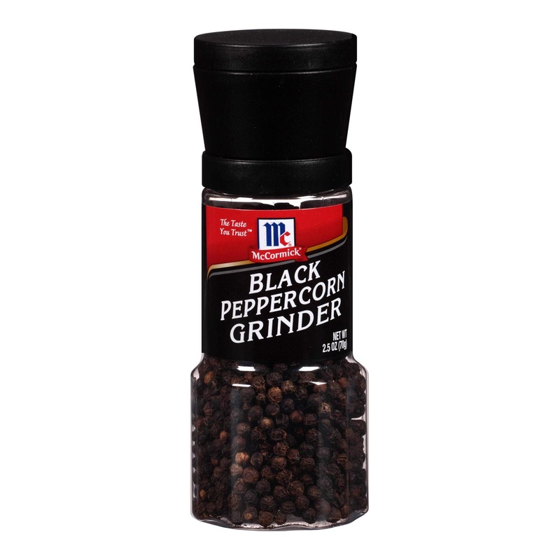 McCormick Black Peppercorn Grinder 2.5 oz – Freshly Ground Premium Peppercorns
