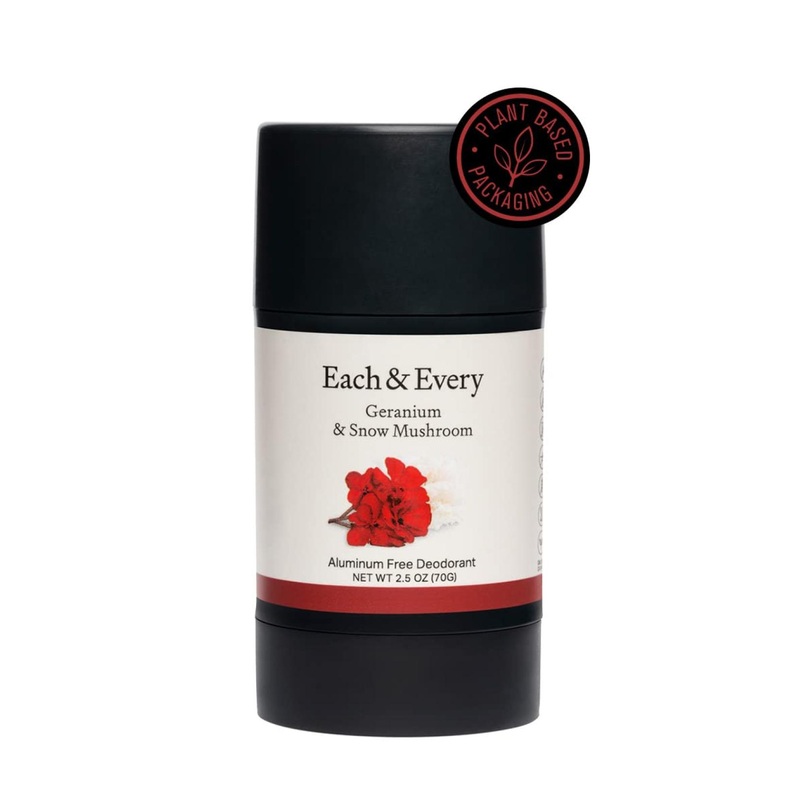 Natural Aluminum-Free Deodorant for Sensitive Skin – Geranium & Snow Mushroom, 2.5 Oz