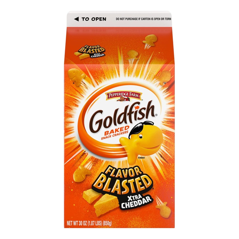 Pepperidge Farm Goldfish Flavor Blasted Xtra Cheddar Snack Crackers – 30 oz Carton