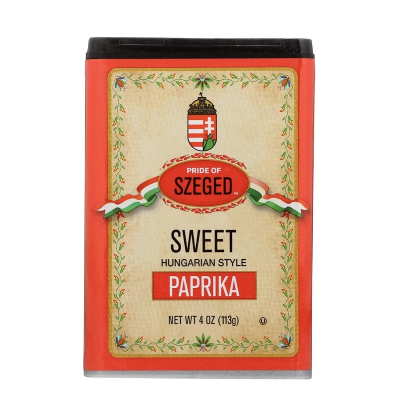 Pride of Szeged Sweet Paprika Powder – Hungarian Style Seasoning Spice – 4 oz Tin