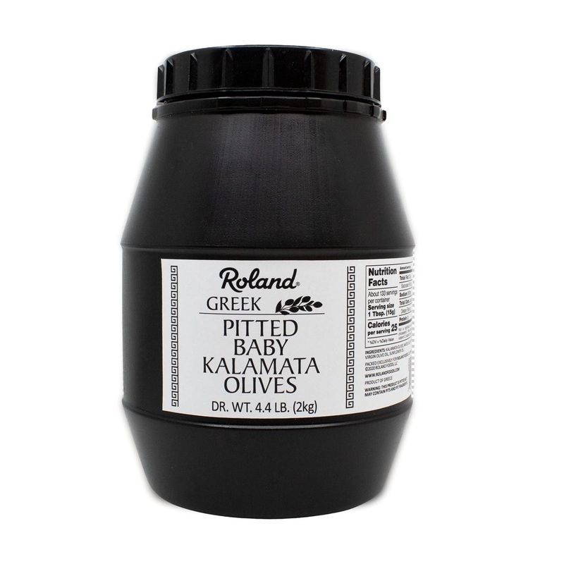 Roland Foods Pitted Baby Kalamata Olives from Greece  4.4 Pound 4.4 Pound (Pack of 1) Pitted Baby