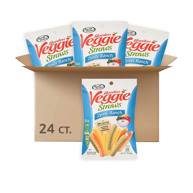 Sensible Portions Garden Veggie Straws Ranch Snack Size 1 Oz (24 Pack)