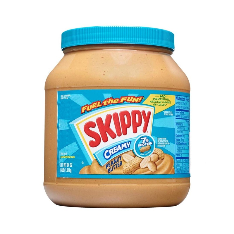 Skippy Creamy Peanut Butter 64oz – 4lb | Classic Spread | Pack of 1