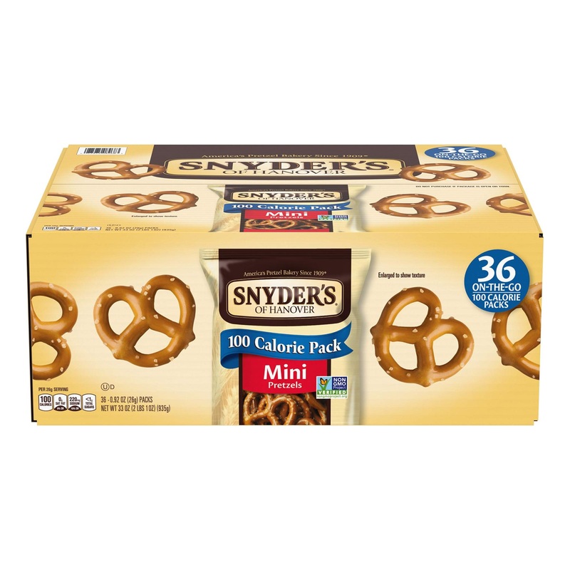 Snyder’s of Hanover Mini Pretzels 100 Calorie Individual Packs – 36 Ct