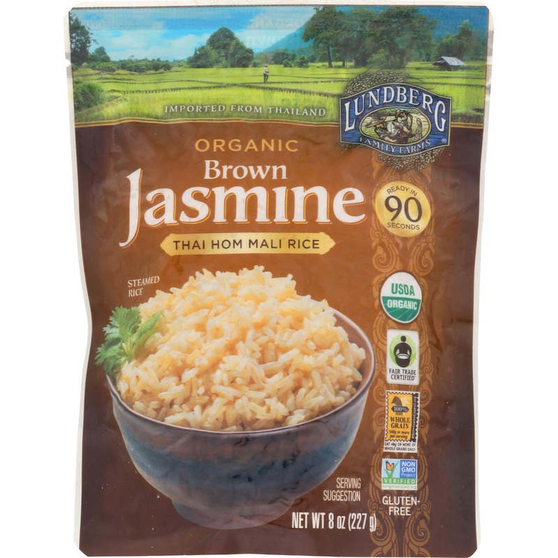 Organic Brown Jasmine Rice – Lundberg Family Farms, 8 Oz Pack | Thai Hom Mali Variety