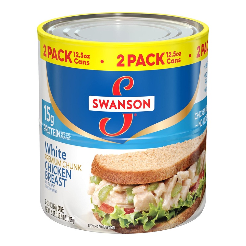 Swanson’s Premium White Chunk Chicken Breast 12.5oz – Pack of 2