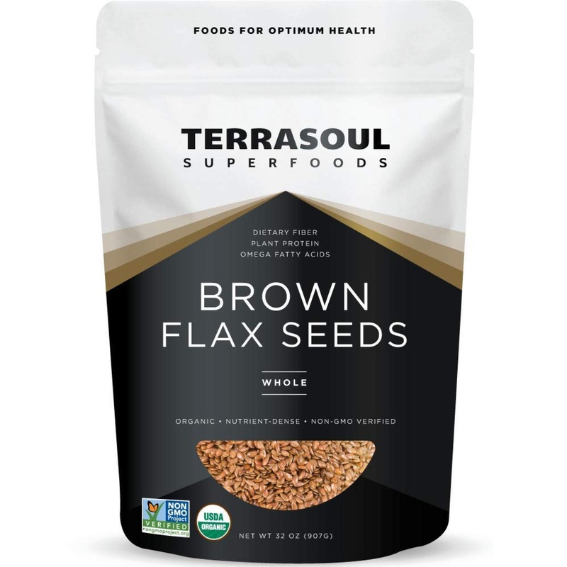 Terrasoul Superfoods Organic Brown Flax Seeds 2lb – Premium Quality Superfood