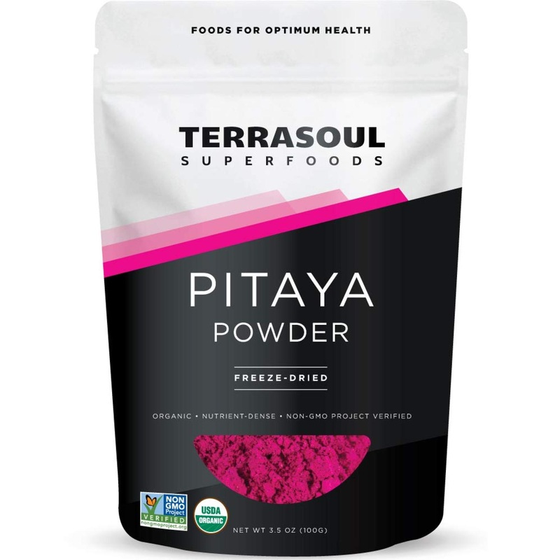 Terrasoul Superfoods Organic Freeze-Dried Pitaya Powder 3.5 Oz – Vibrant Color, Antioxidants & Vitamin C
