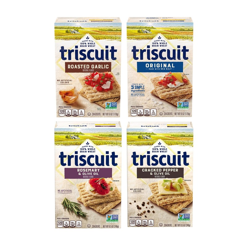 Triscuit Whole Grain Crackers Variety Pack – 4 Flavors, 4 Boxes