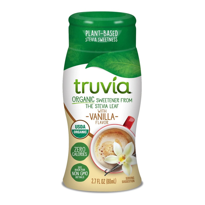 Truvia Organic Zero-Calorie Liquid Stevia Sweetener 2.7 fluid ounce bottle Vanilla flavor