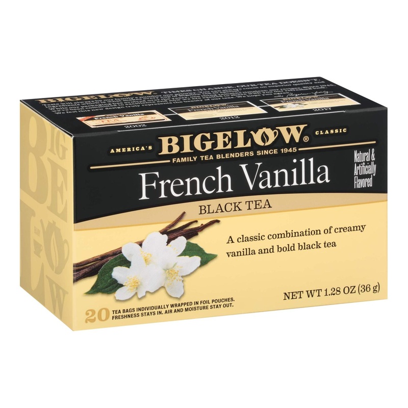 Bigelow French Vanilla Black Tea – Caffeinated, 120 Tea Bags (6 Pack) – Premium Flavor