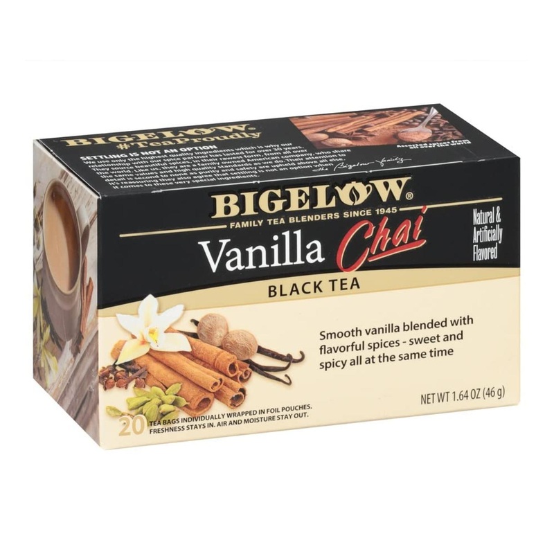 Bigelow Vanilla Chai Black Tea – Caffeinated 20 Count (Pack of 6) | 120 Total Tea Bags