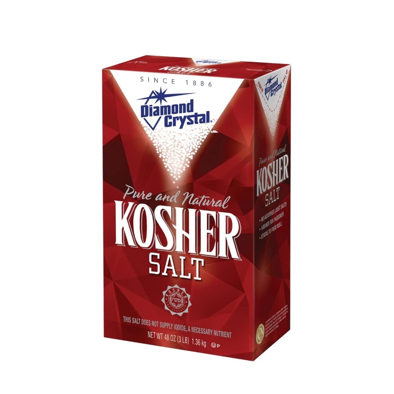 Diamond Crystal Kosher Salt – Natural Flavor, Low Sodium, 3 lb Box – Since 1886