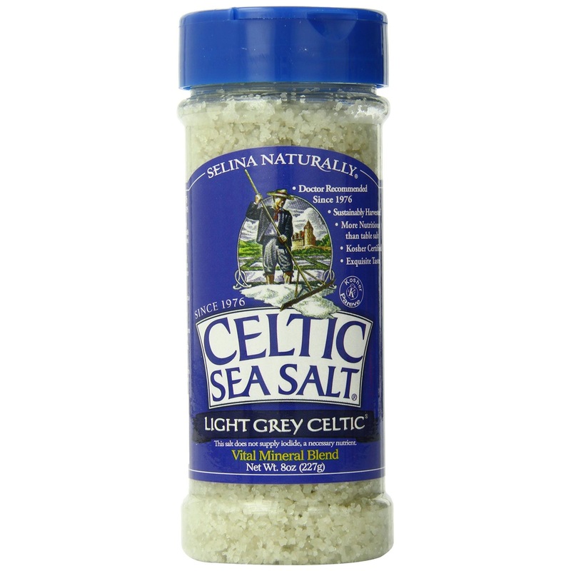 Light Grey Celtic Sea Salt Shaker – 8oz Refillable Glass, Pure & Natural, Gluten-Free, Non-GMO, Kosher, Paleo
