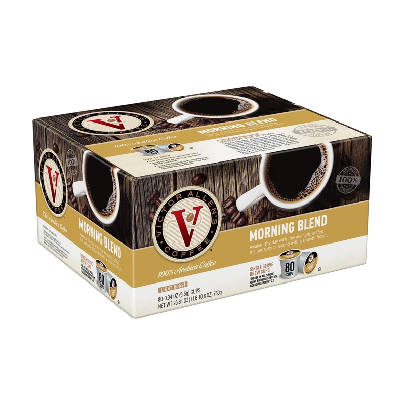 Victor Allen’s Morning Blend Coffee K-Cups – 80 Count
