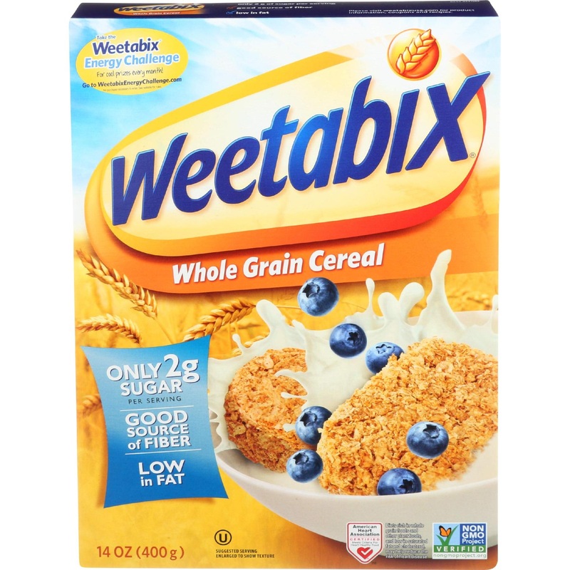 Weetabix Whole Grain Cereal Biscuits – Non-GMO, Heart Healthy, Vegan – 14 Oz Box