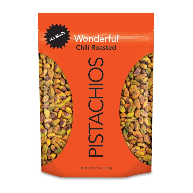 Wonderful Pistachios Chili Roasted Nuts – 22 oz Resealable Pouch | No Shells
