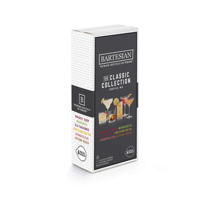 Bartesian Classic Cocktail Mixer Capsules Variety Pack – 6 Premium Cocktail Capsules for Bartesian Maker